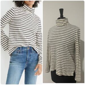 Madewell Striped Turtleneck Long Sleeve Top